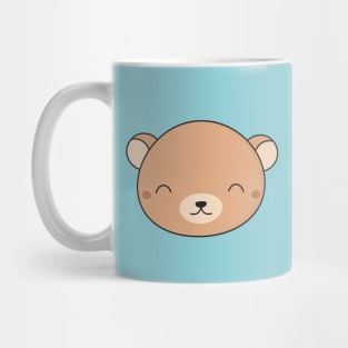 Kawaii Cute Brown Bear Face Mug